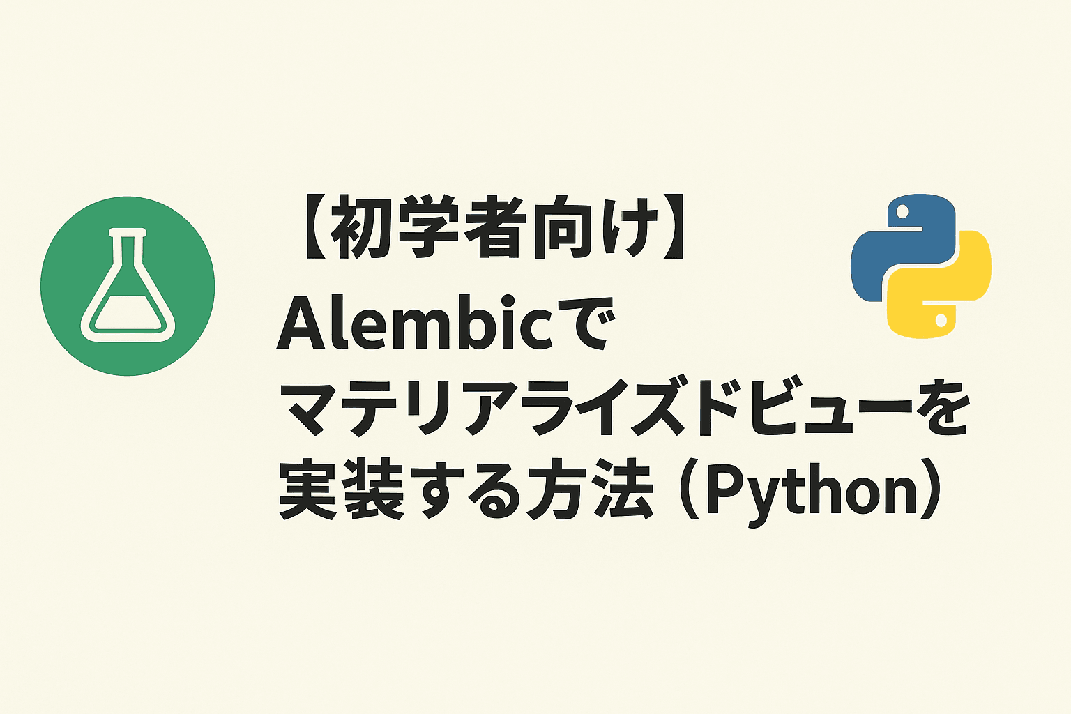【初学者向け】Alembicでマテリアライズドビューを実装する (Python)