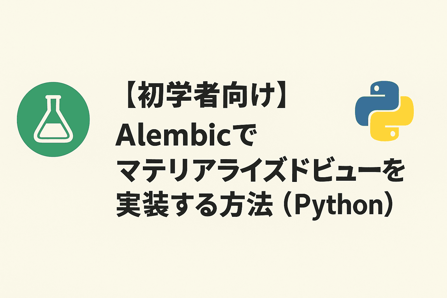 【初学者向け】Alembicでマテリアライズドビューを実装する (Python)